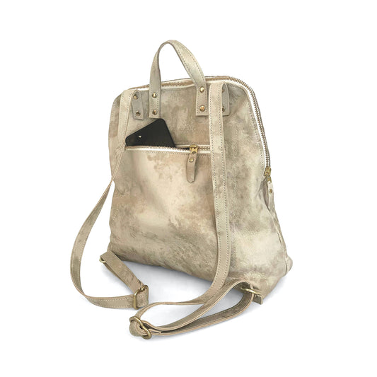 Beaudin Wholesale - Riley Backpack In Stone Leather