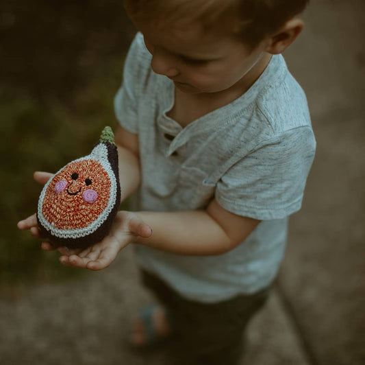 Pebble - Pretend Play Food Rattle -  Fig