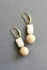 David Aubrey Jewelry - ISLE09 White and cream earrings