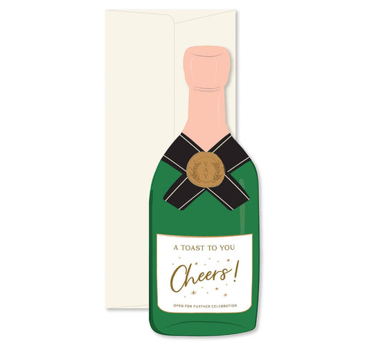 Ginger P. Designs - A Toast To You Champagne Congratulations Greeting Card