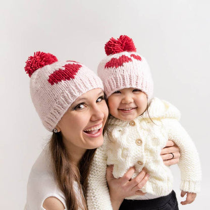Huggalugs - Sweetheart Knit Beanie Hat SALE: L (2-6 years)
