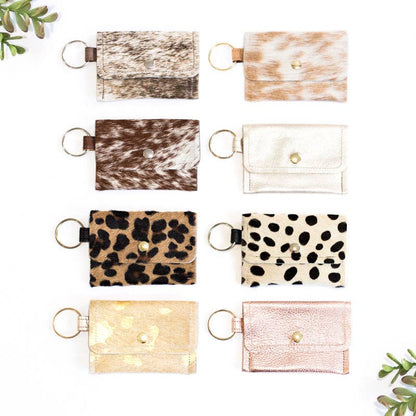 Beaudin Wholesale - Keychain Wallet | Cowhide & Leather Small Card Holder: Jaguar