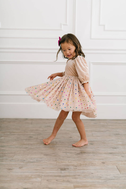 Ollie Jay - Diana Dress in Confetti Cream: 3t
