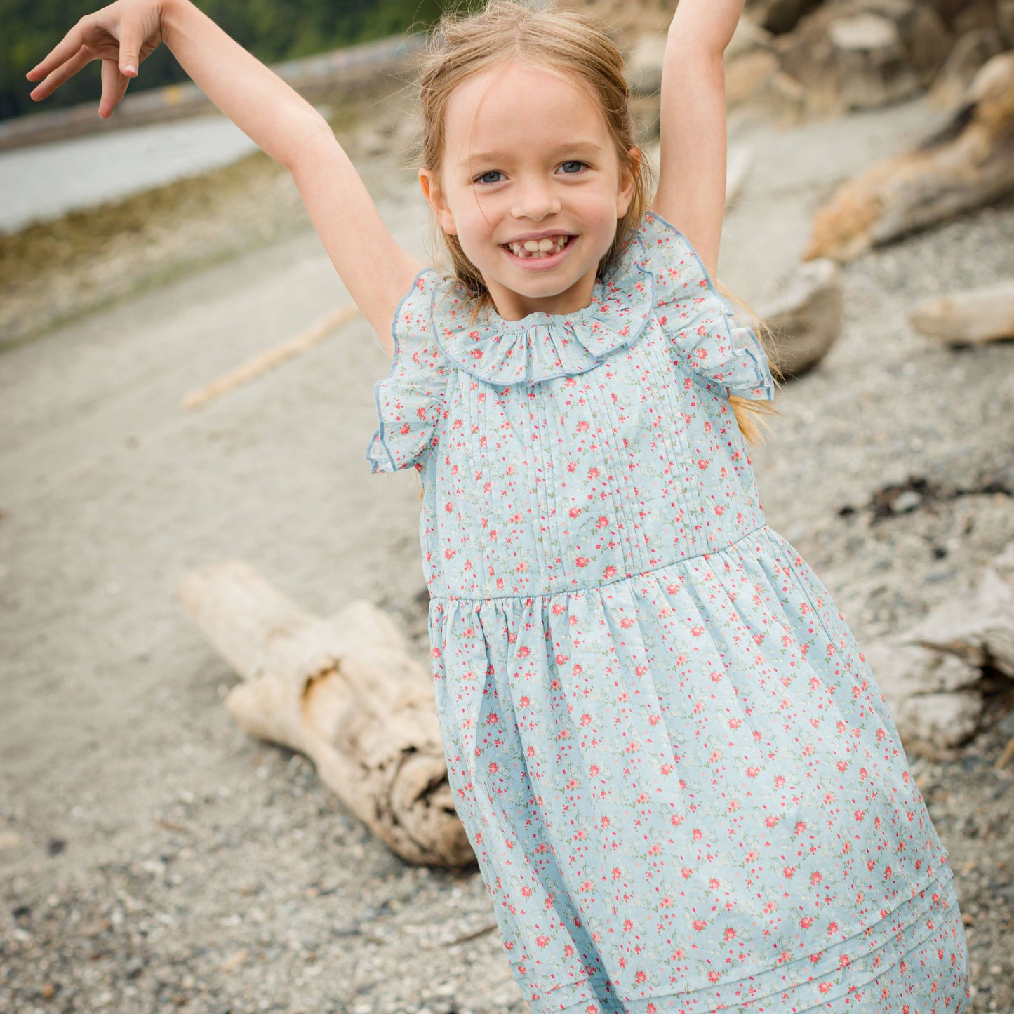 Beet World - Ana Dress - Summer Posy: 2-3 Y