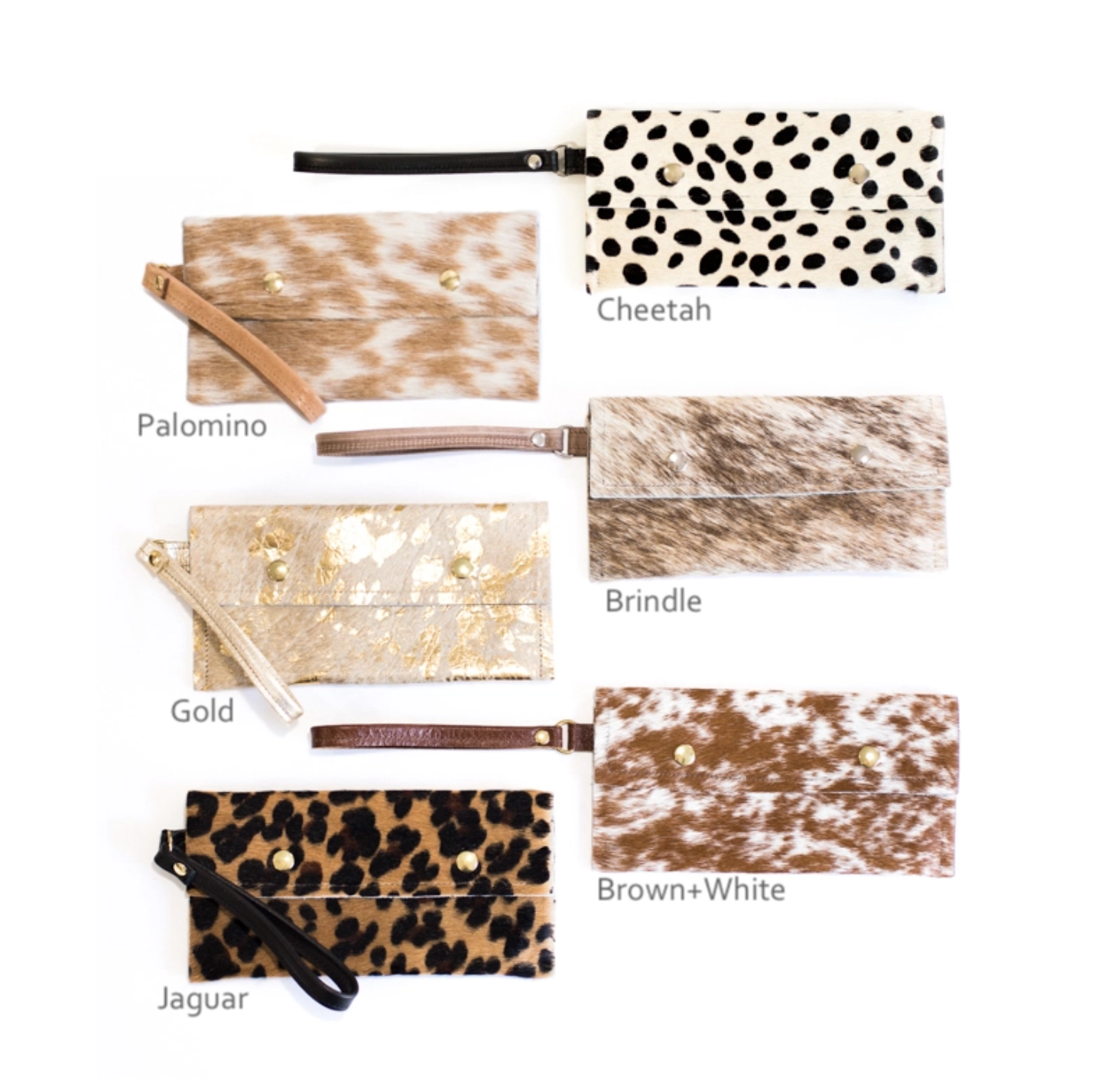 Take Along | Cowhide Wristlet (Gold)