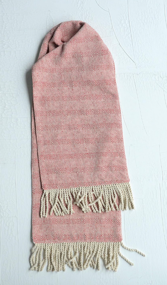 Cotton Table Runner - Red & White