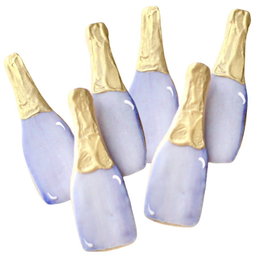 Sweet Sanctions LLC - Champagne Bottle Cookies: Mint Green