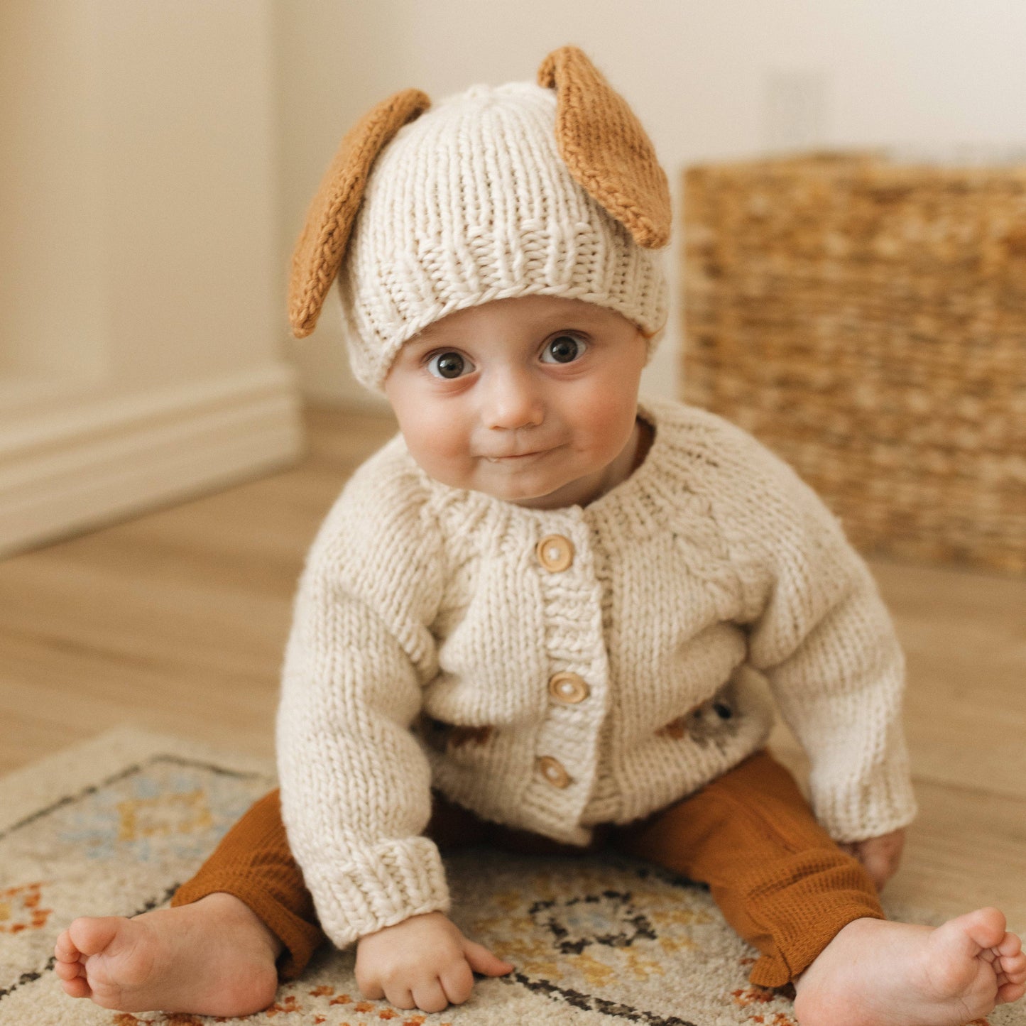 Huggalugs - Puppy Cardigan Sweater Baby & Toddler: 6-12 months