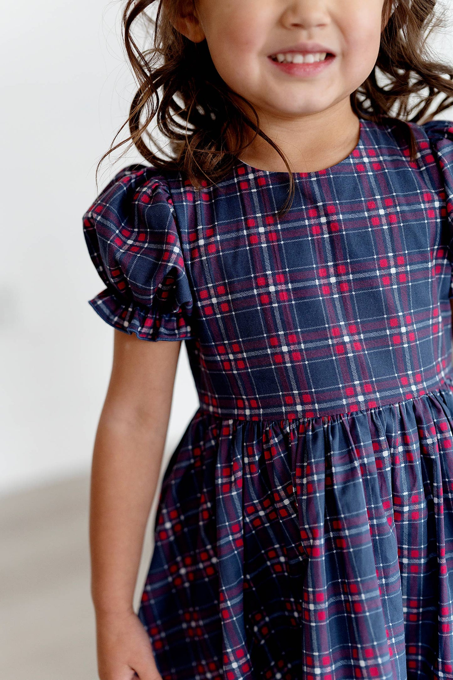 Ollie Jay - Aura Dress in Holiday Plaid | Poplin Cotton Dress: 8