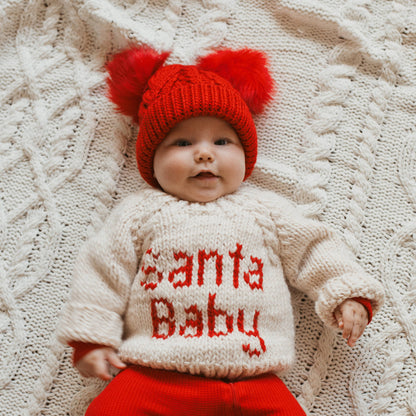 Huggalugs - Santa Baby Crew Neck Sweater Baby & Toddler: 6-12 months