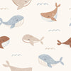 Viverano Organics - Whales Henley Baby Short Romper (Organic Muslin): 3-6M / Natural