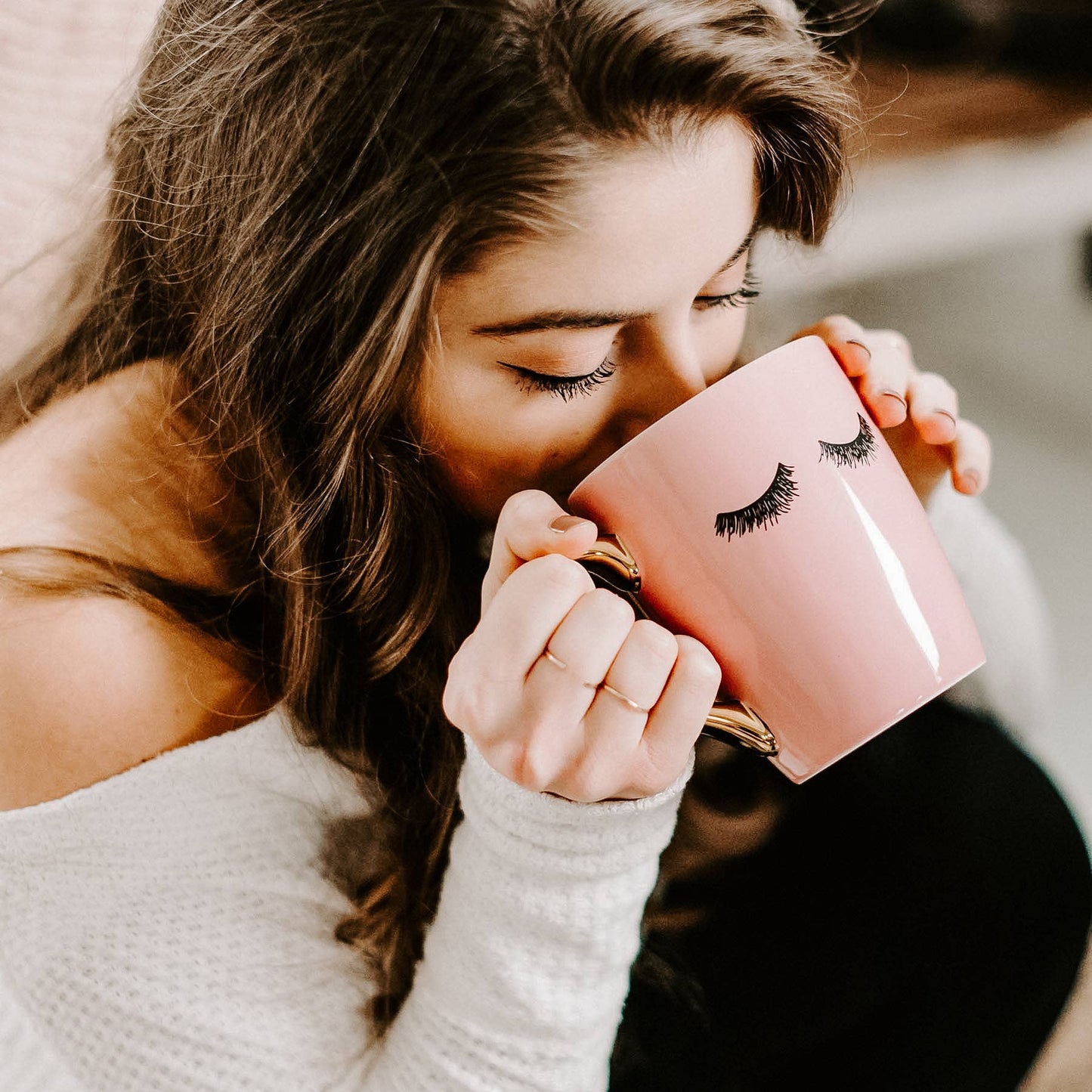 Eyelashes Coffee Mug