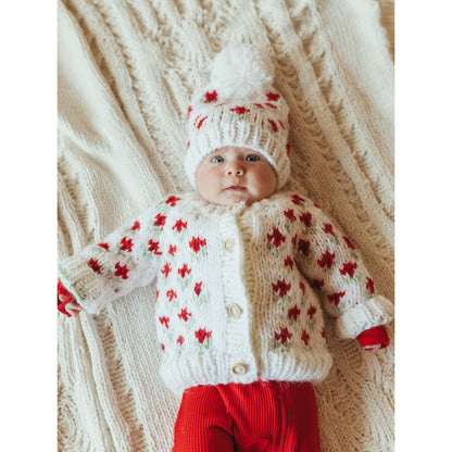 Huggalugs - Bitty Blooms Holiday Cardigan Sweater Baby & Toddler: 6-12 months