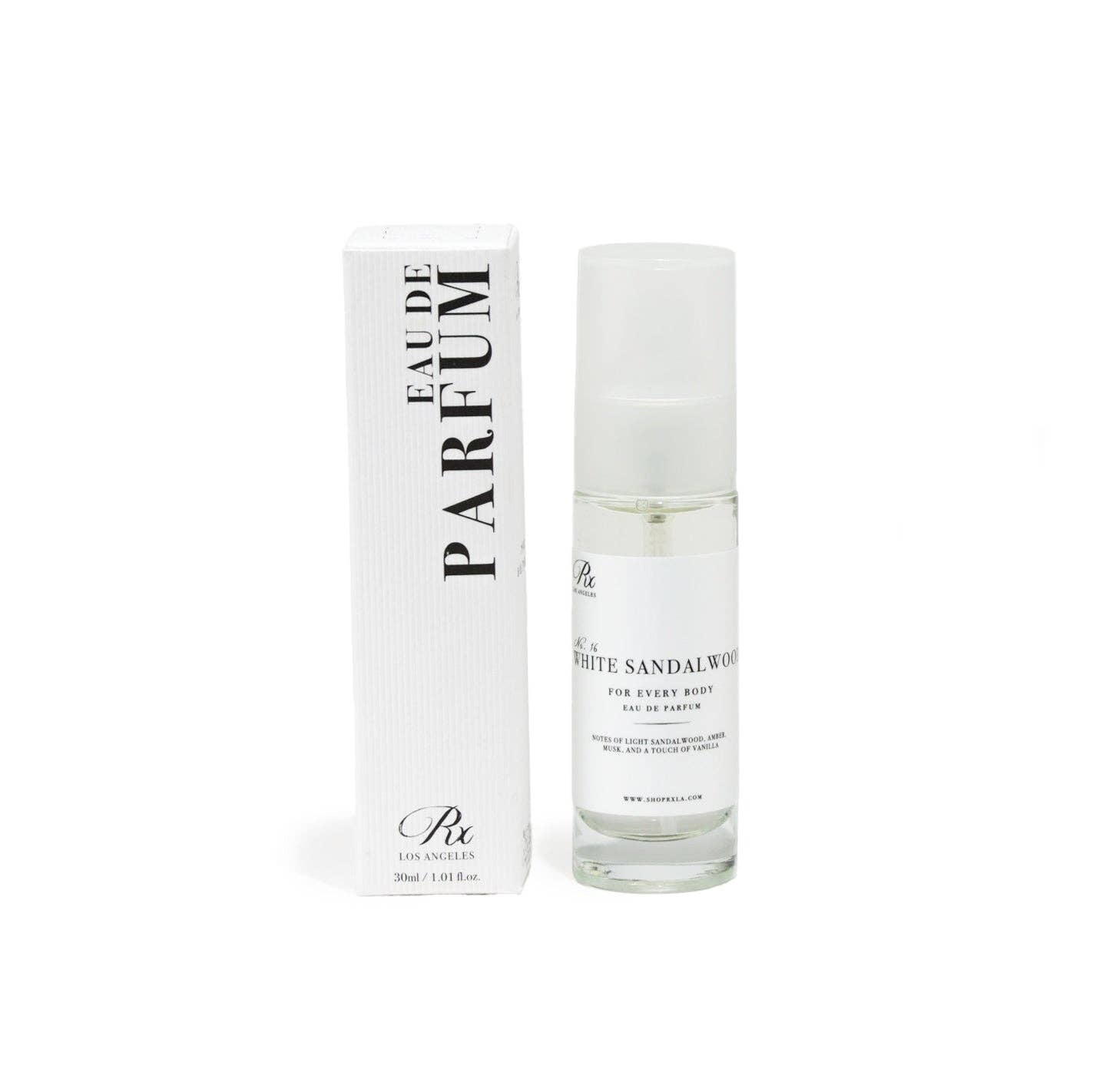 RXLA the brand - White Sandalwood: Full Size Spray Perfume