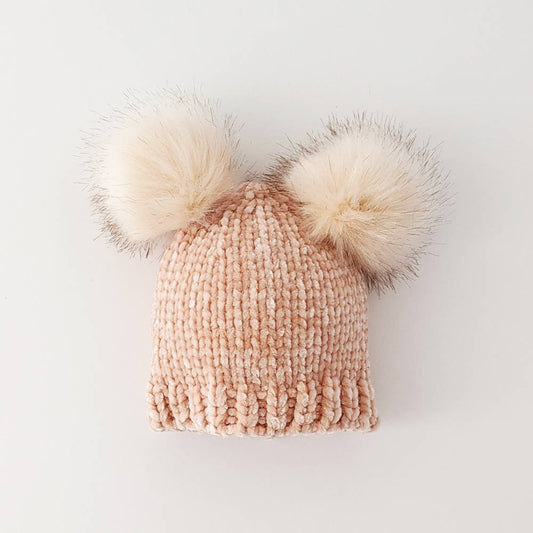 Huggalugs - Champagne Chenille Beanie Hat Baby & Kids: M (6-24 Months)