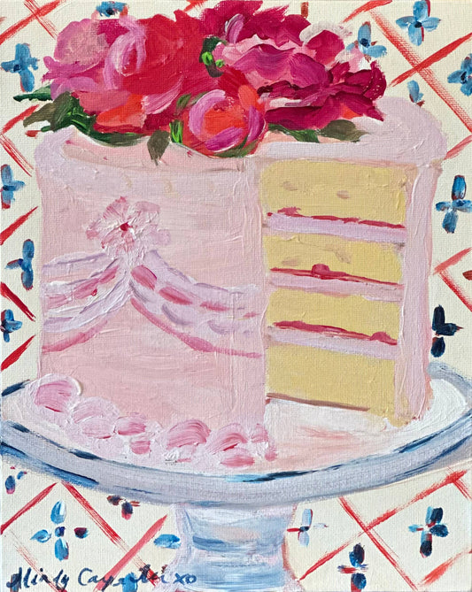 Carpe Diem Papers - Peony Pink Cake Greeting Card