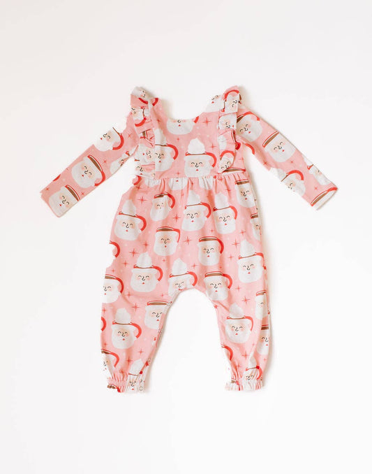 Ollie Jay - Mabel Romper in Santa Cocoa | Baby Christmas Clothing: 2T