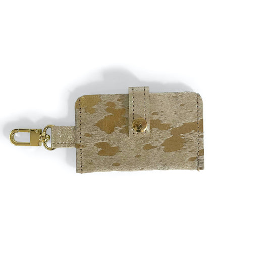 Beaudin Wholesale - Claire Card Holder In Leather : Gold