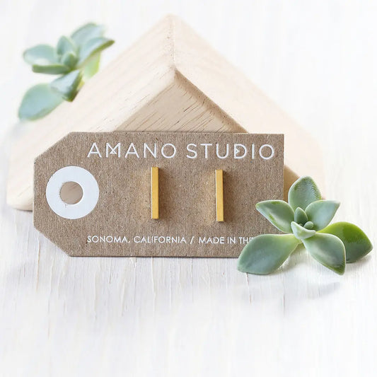 Amano Studio - Gold Bar Studs