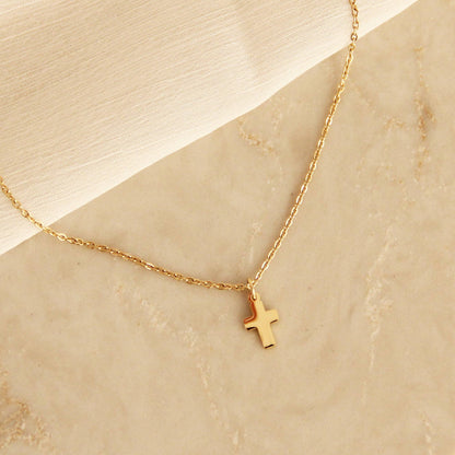 MAIVE - Cross Necklace: Gold