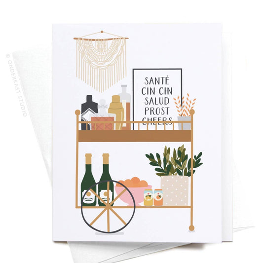 Onderkast Studio - ON SALE – Liquor Bar Cart Greeting Card