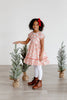 Ollie Jay - Lola Dress in Pink Poinsettia | Poplin Cotton Dress: 18/24m