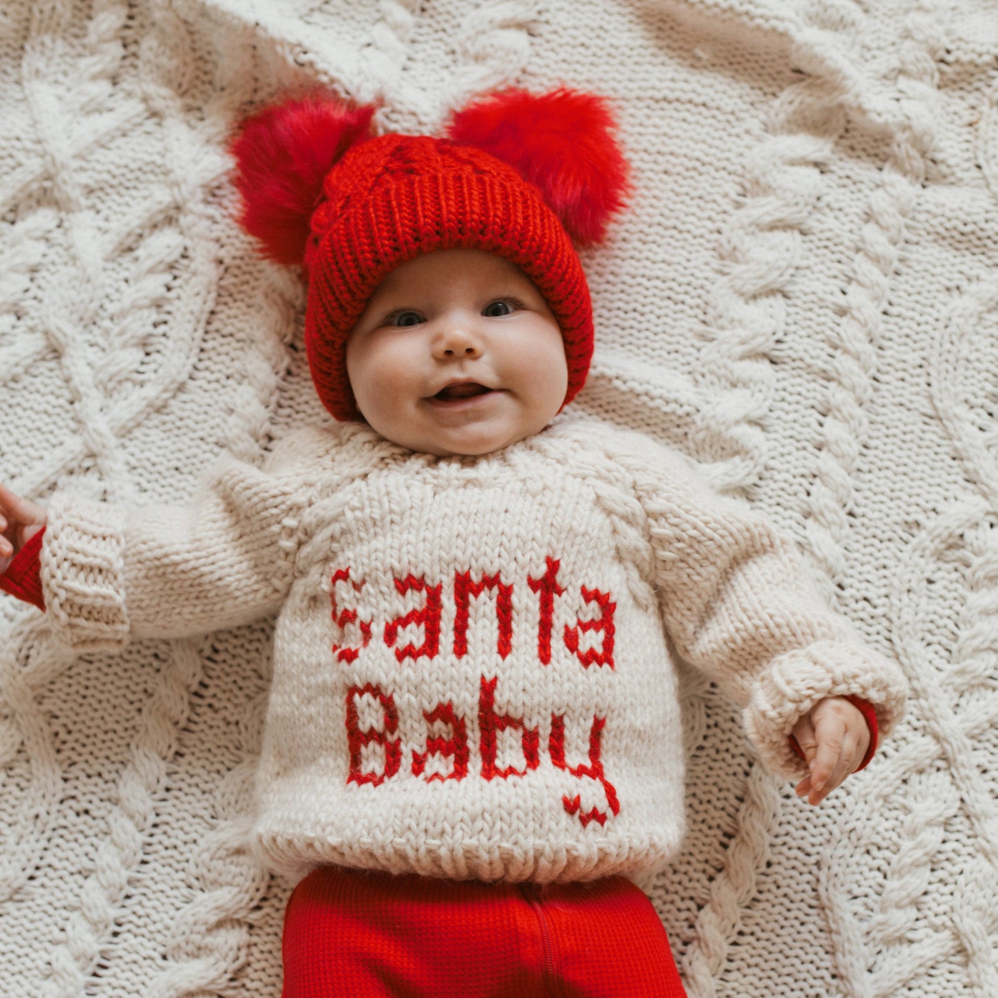 Huggalugs - Santa Baby Crew Neck Sweater Baby & Toddler: 6-12 months