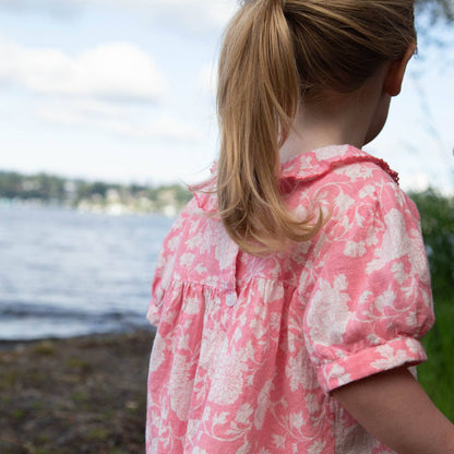 Beet World - Toddler Emily Dress with Ruffle Collar | Lille Pink Floral: 6-12 mo