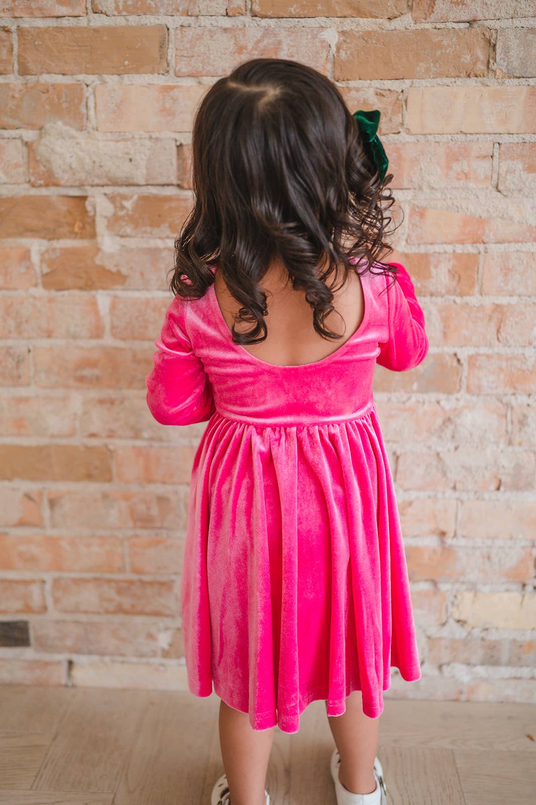 Ollie Jay - Gwendolyn Dress in Hot Pink Velvet: 18/24m