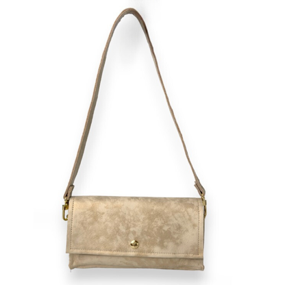 Beaudin Wholesale - Madison Shoulder Bag In Bronze Leather: Stone