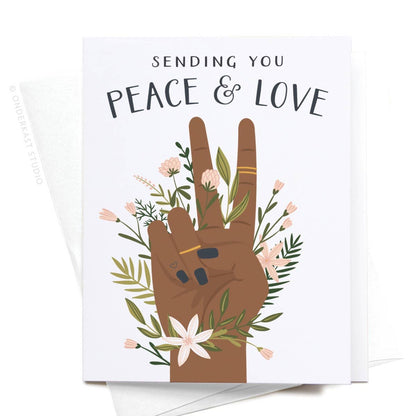 Onderkast Studio - Sending You Peace & Love Greeting Card: Light