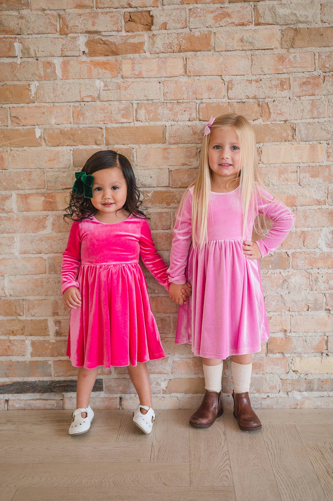 Ollie Jay - Gwendolyn Dress in Hot Pink Velvet: 18/24m