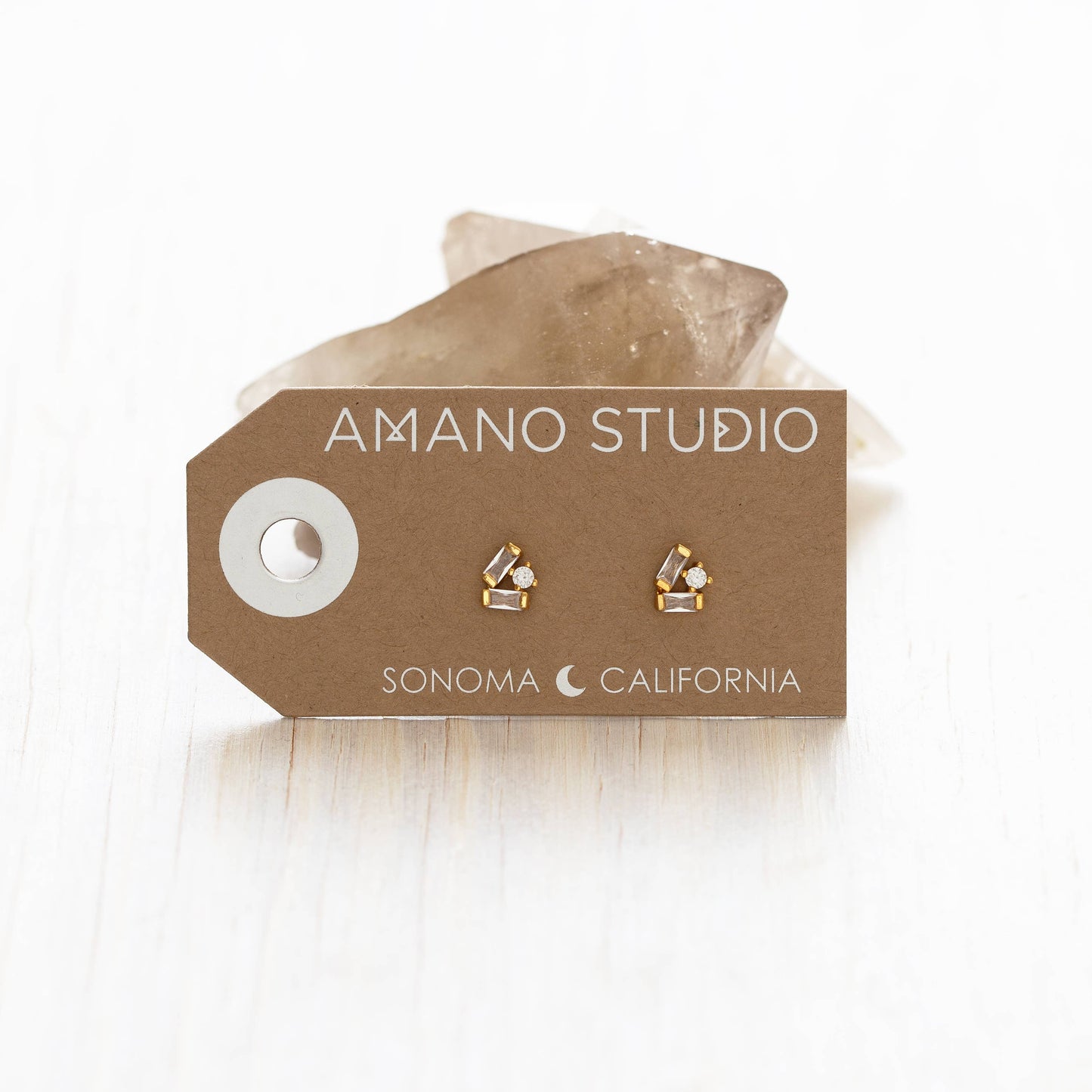 Amano Studio - Baguette Crystal Cluster Stud Earrings