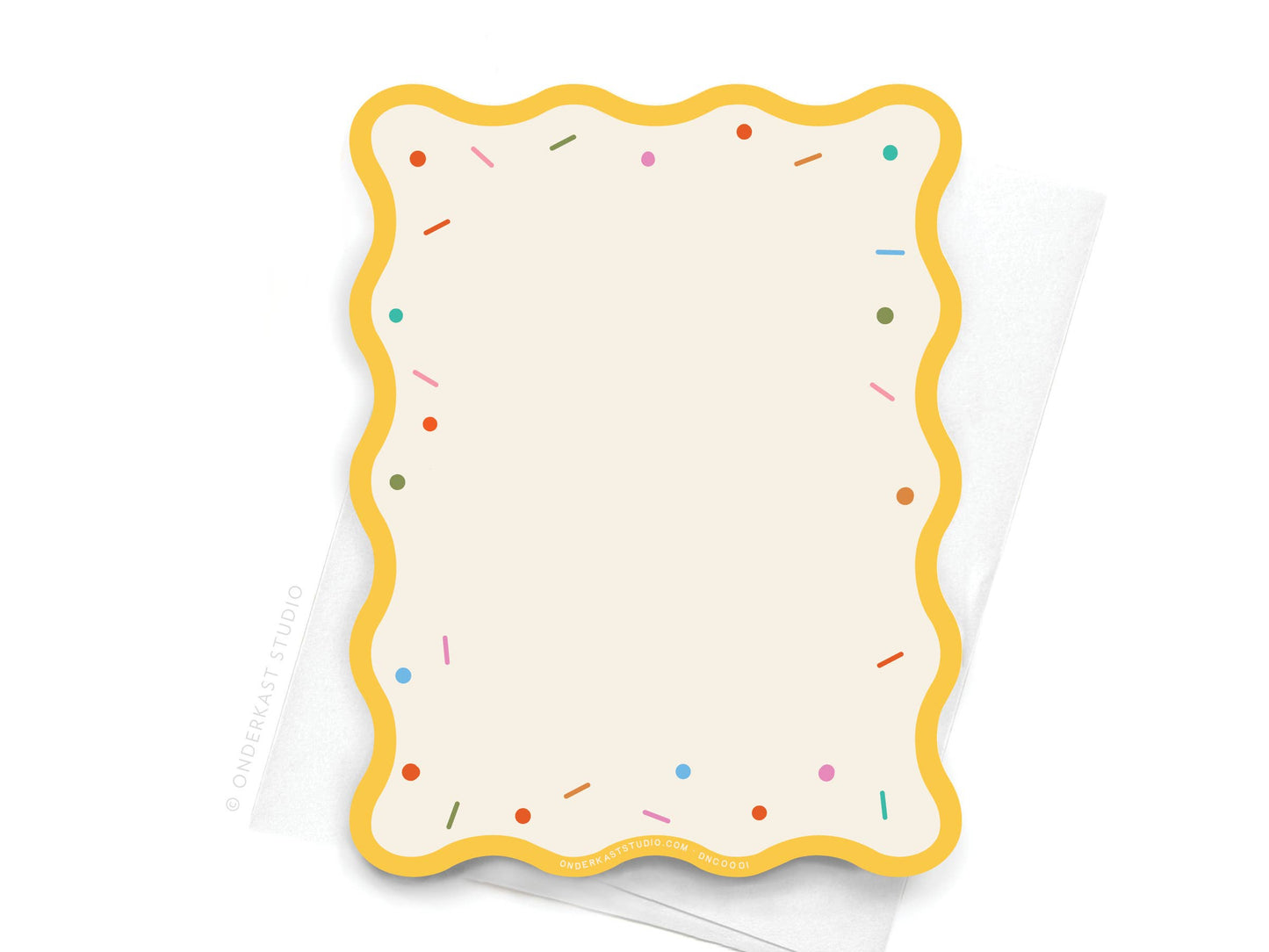 Onderkast Studio - Wavy Die Cut Sprinkles and Wrinkles Notecard