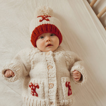 Huggalugs - Candy Cane Beanie Hat Baby & Kids: Small (0-6 months)