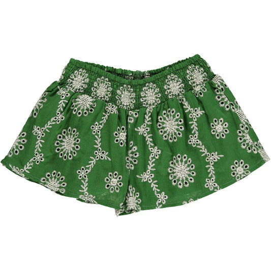Vignette - Jessie Shorts in Green Eyelet: 7