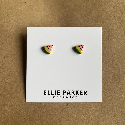 Ellie Parker Ceramics - Watermelon Earring Ceramic Stud