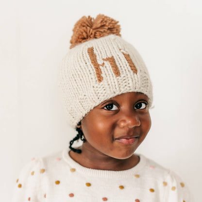 Huggalugs - Hi. Pecan Hand Knit Beanie Hat Baby & Kids: S (0-6 months)