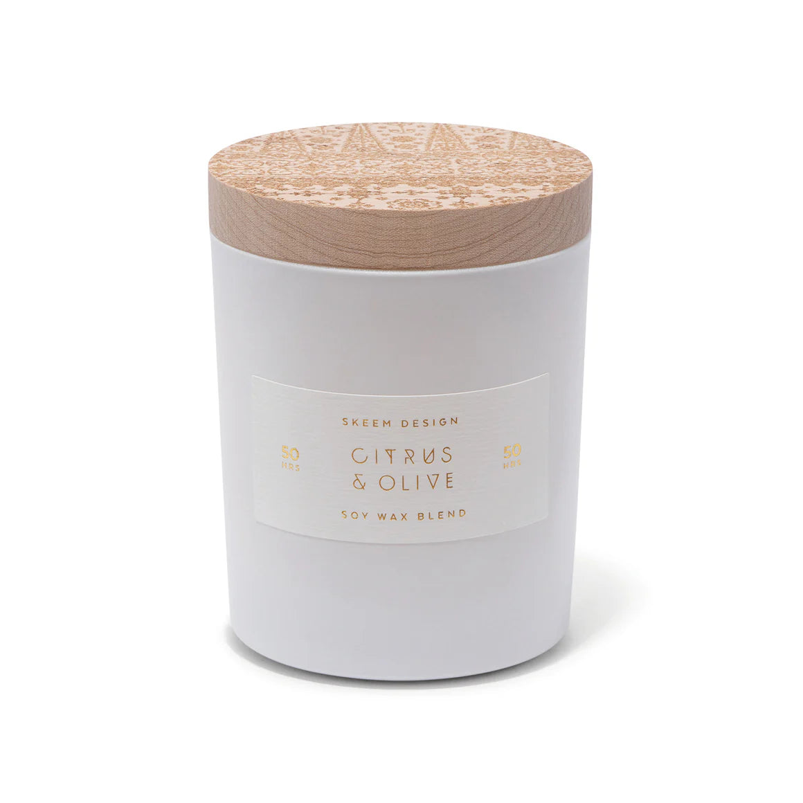 Citrus & Olive Print Block Candle