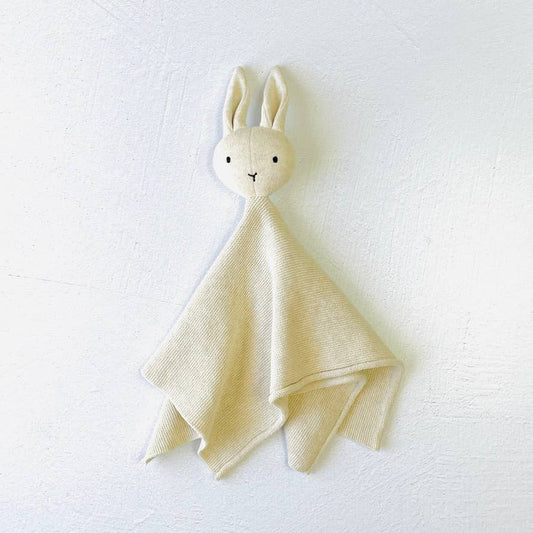 Viverano Organics - Bunny -Organic Baby Lovey Security Knit Blanket Cuddle Cloth: Natural Heather