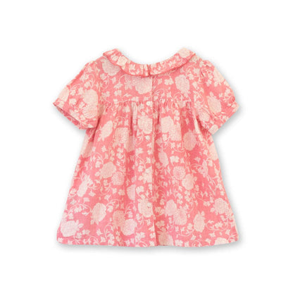 Beet World - Toddler Emily Dress with Ruffle Collar | Lille Pink Floral: 6-12 mo