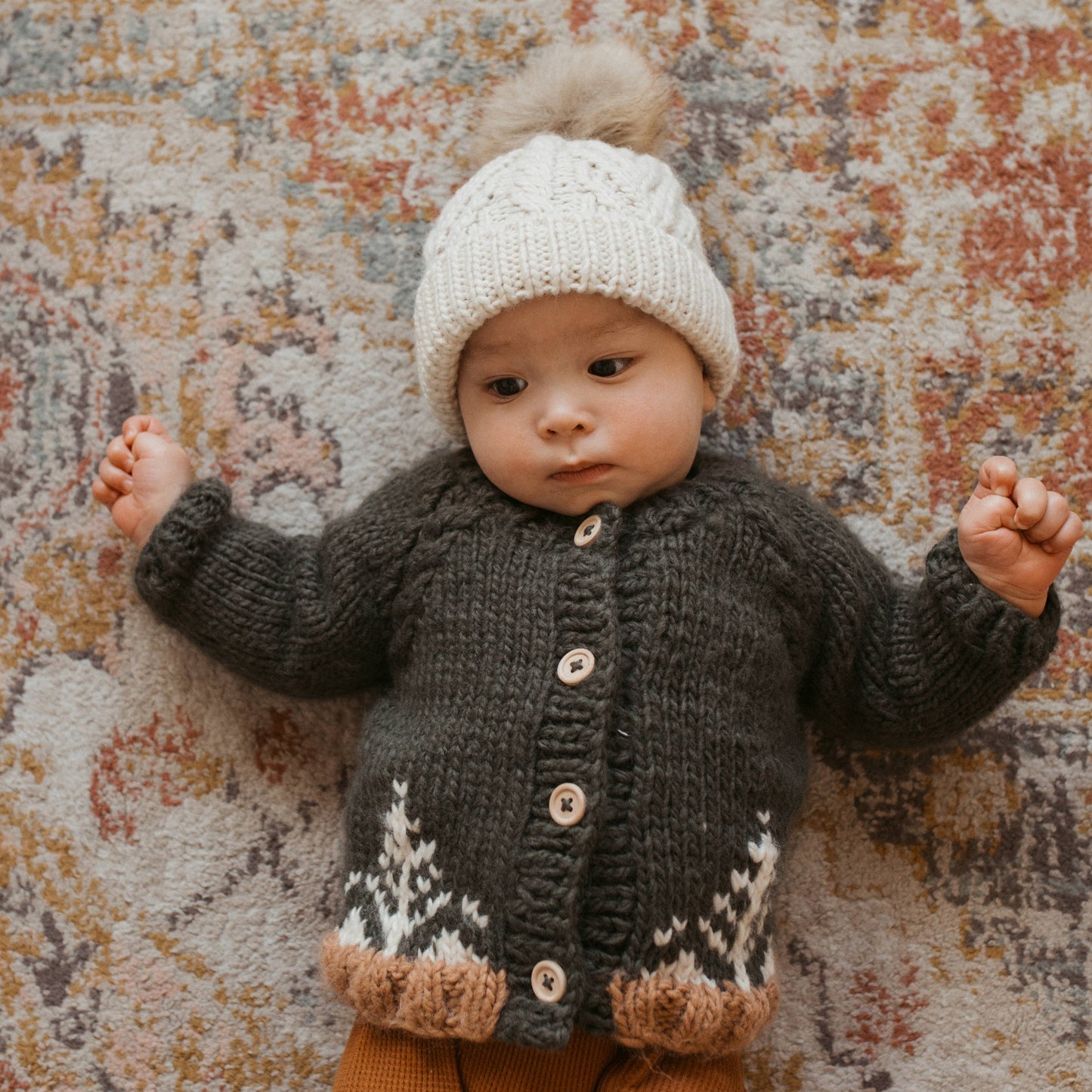 Huggalugs - Forest Loden Cardigan Sweater Baby & Toddler: 6-12 months