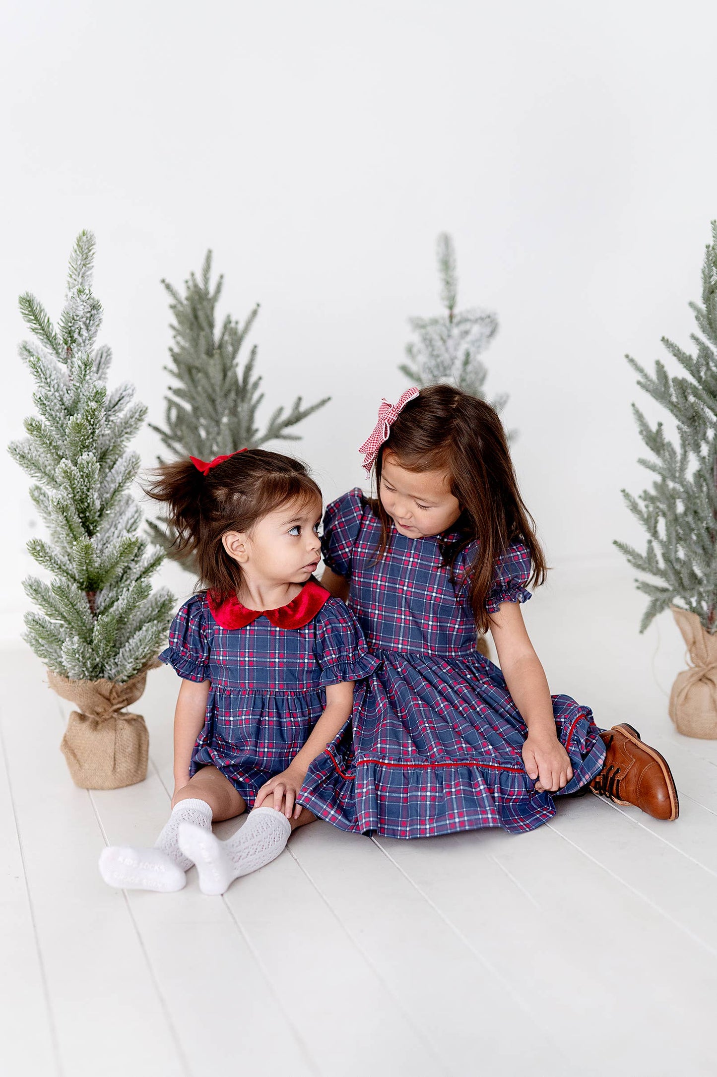 Ollie Jay - Aura Dress in Holiday Plaid | Poplin Cotton Dress: 8