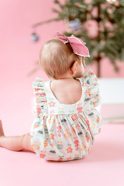 Ollie Jay - Leah Romper in Ornament | Baby Bubble: 0/3m