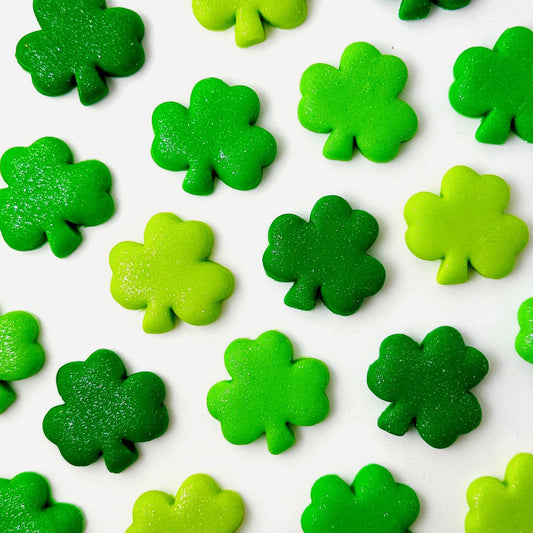 marzipops - Gourmet Marzipan St. Patricks Candy Glitter Shamrock Clovers