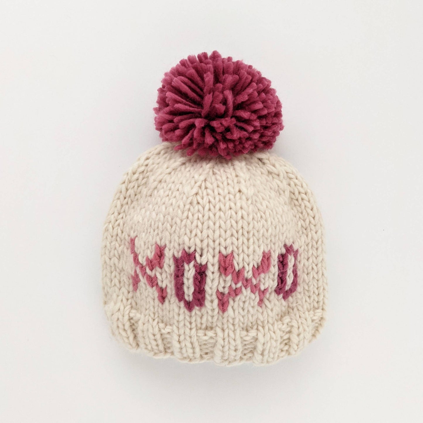 Huggalugs - XOXO Hand Knit Beanie Hat Baby & Kids: XS (newborn)
