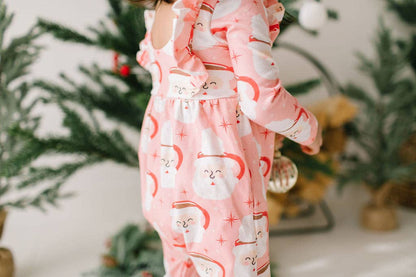 Ollie Jay - Mabel Romper in Santa Cocoa | Baby Christmas Clothing: 3/6m