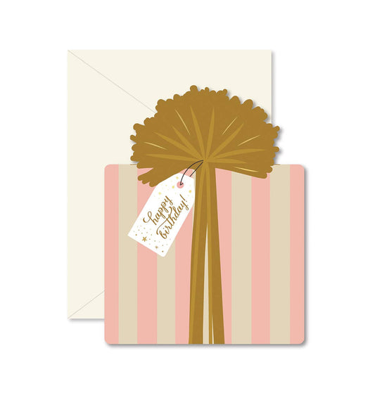 Ginger P. Designs - Birthday Gift die-cut folded Greeting Card