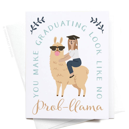 Onderkast Studio - No Prob-llama Greeting Card: Light