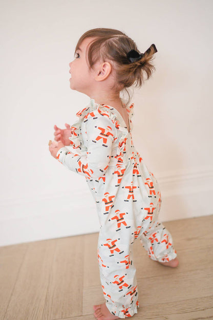 Ollie Jay - Mabel Romper in Santa Angels | Baby Bubble: 12/18m